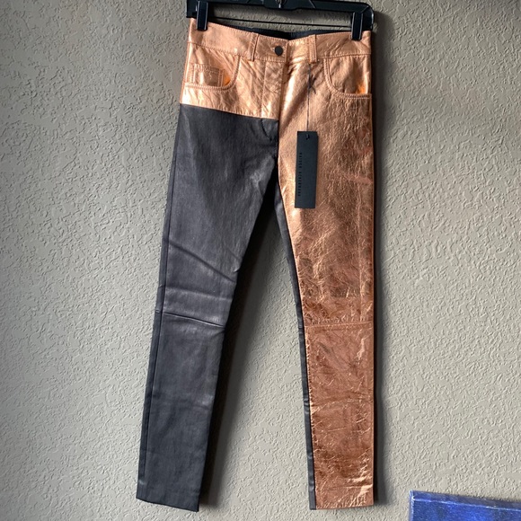 Haider Ackermann Roger Rose leather trouser - Picture 14 of 16